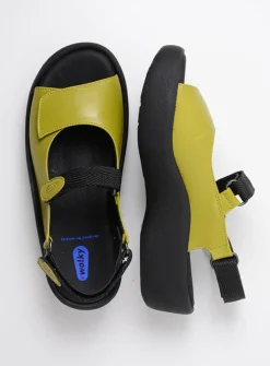 Sandalen<Wolky Jewel - olijfgroen leer olijfgroenleer