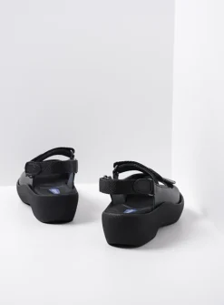 Sandalen<Wolky Jewel - zwart leer zwartleer