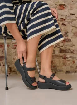 Sandalen<Wolky Jewel - zwart leer zwartleer