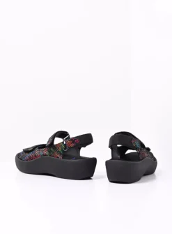 Sandalen<Wolky Jewel - zwart multi leer zwartmultileer