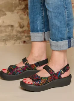 Sandalen<Wolky Jewel - zwart multi leer zwartmultileer