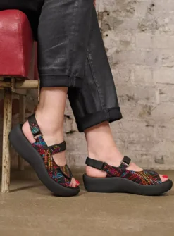 Sandalen<Wolky Jewel - zwart multi leer zwartmultileer