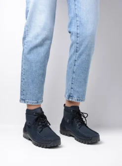 Hoge Veterschoenen|Herfst/Winter<Wolky Jump - blauw nubuck blauwnubuck