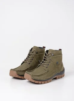Hoge Veterschoenen|Herfst/Winter<Wolky Jump - pesto groen nubuck pestogroennubuck