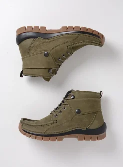 Hoge Veterschoenen|Herfst/Winter<Wolky Jump - pesto groen nubuck pestogroennubuck