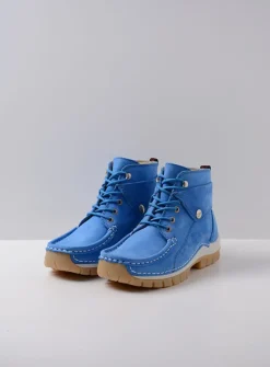 Hoge Veterschoenen<Wolky Jump Summer - hemelsblauw nubuck hemelsblauwnubuck