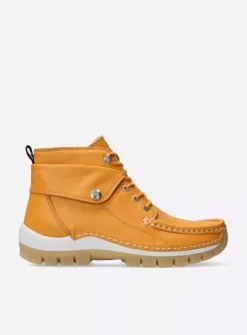 Hoge Veterschoenen<Wolky Jump Summer - lichtoranje leer lichtoranjeleer