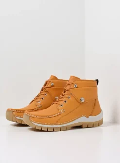 Hoge Veterschoenen<Wolky Jump Summer - lichtoranje leer lichtoranjeleer