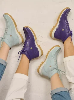 Hoge Veterschoenen<Wolky Jump Summer - violet leer violetleer