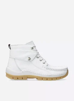 Hoge Veterschoenen<Wolky Jump Summer - wit leer witleer