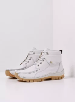 Hoge Veterschoenen<Wolky Jump Summer - wit leer witleer