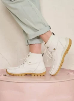Hoge Veterschoenen<Wolky Jump Summer - wit leer witleer