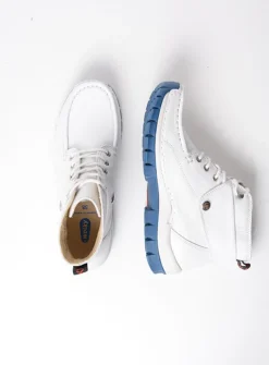 Hoge Veterschoenen<Wolky Jump Summer - wit/blauw leer wit/blauwleer