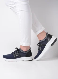 Lage Veterschoenen<Wolky Kalona - blauw 3D knitting blauw3Dknitting