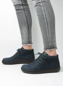 Hoge Veterschoenen|Herfst/Winter<Wolky Kansas Lady XW - blauw nubuck blauwnubuck