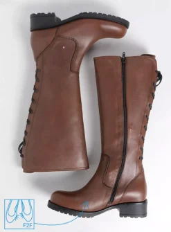 Lange Laarzen|Herfst/Winter<Wolky Lascana F2F - cognac leer cognacleer