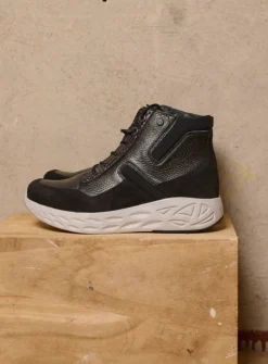 Hoge Veterschoenen|Wandelschoenen<Wolky Leap - zwart combi leer zwartcombileer