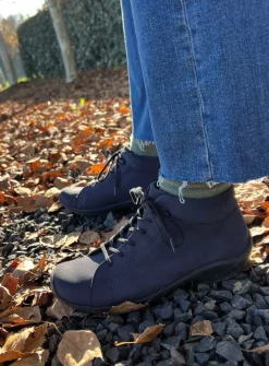 Lage Veterschoenen|Herfst/Winter<Wolky Louise - blauw nubuck blauwnubuck