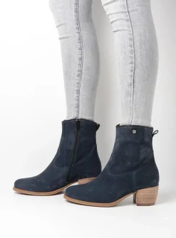 Cowboylaarzen|Enkellaarsjes<Wolky Lubbock - blauw zomer suede blauwzomersuede