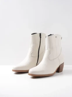 Cowboylaarzen|Enkellaarsjes<Wolky Lubbock - creme wit leer cremewitleer