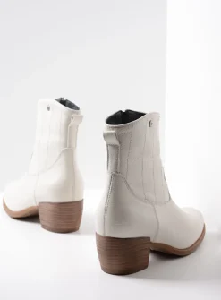 Cowboylaarzen|Enkellaarsjes<Wolky Lubbock - creme wit leer cremewitleer