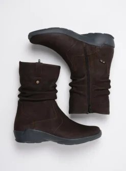 Halfhoge Laarzen|Herfst/Winter<Wolky Luna - bruin nubuck bruinnubuck