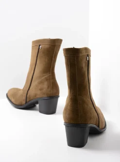 Halfhoge Laarzen|Enkellaarsjes<Wolky Mallow - donker taupe suede donkertaupesuede