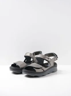 Sandalen<Wolky Medusa - antraciet leer antracietleer