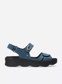 Sandalen<Wolky Medusa - blauw effectleer blauweffectleer