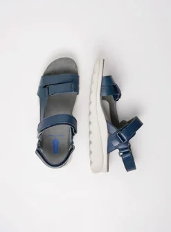 Sandalen<Wolky Mile - blauw leer blauwleer