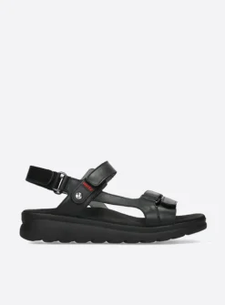 Sandalen<Wolky Mile - zwart leer zwartleer