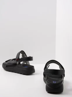 Sandalen<Wolky Mile - zwart leer zwartleer