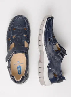 Bandschoenen<Wolky Move - blauw zomer leer blauwzomerleer