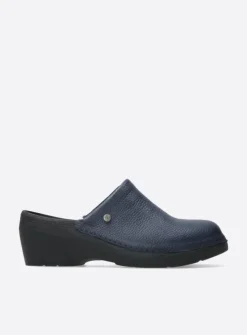 Klompen|Herfst/Winter<Wolky Multi Clog - blauw leer blauwleer
