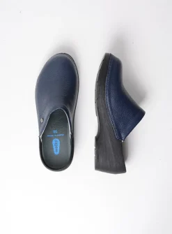 Klompen|Herfst/Winter<Wolky Multi Clog - blauw leer blauwleer