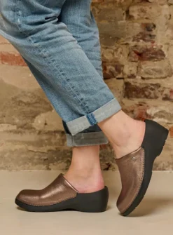 Klompen|Herfst/Winter<Wolky Multi Clog - brons leer bronsleer