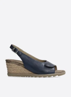 Sandalen<Wolky Murcia - blauw leer blauwleer