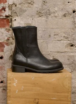 Halfhoge Laarzen|Herfst/Winter<Wolky Neola HV - zwart leer zwartleer