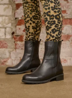 Halfhoge Laarzen|Herfst/Winter<Wolky Neola HV - zwart leer zwartleer