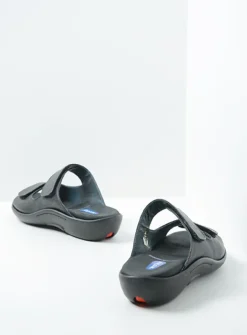 Slippers<Wolky Nepeta - zwart leer zwartleer