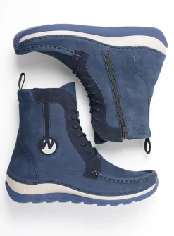 Hoge Veterschoenen|Veterlaarzen<Wolky Ocean - denim nubuck denimnubuck