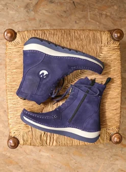 Hoge Veterschoenen|Veterlaarzen<Wolky Ocean - paars nubuck paarsnubuck