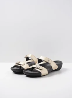 Slippers<Wolky O'Connor - goud leer goudleer