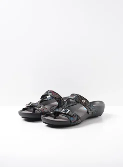 Slippers<Wolky O'Connor - zwart/blauw suede zwart/blauwsuede