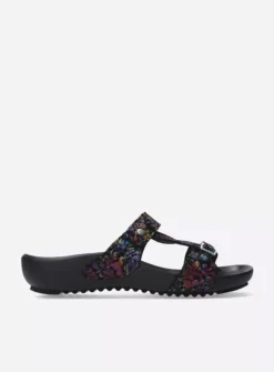 Slippers<Wolky O'Connor - zwart/multi flower nubuck