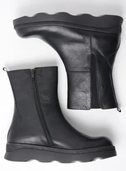 Herfst/Winter<Wolky Ogano - zwart leer zwartleer