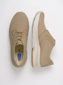 Lage Veterschoenen|Wandelschoenen<Wolky Omaha HV - beige nubuck beigenubuck
