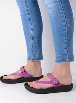 Slippers<Wolky Peace - fuchsia leer fuchsialeer