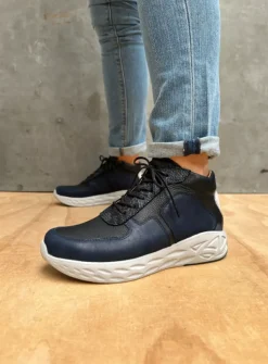 Hoge Veterschoenen|Herfst/Winter<Wolky Pep S2F - denim combi stretch leer denimcombistretchleer