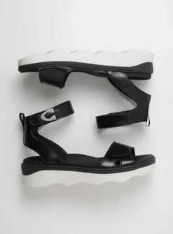 Sandalen<Wolky Plata - zwart/wit leer zwart/witleer